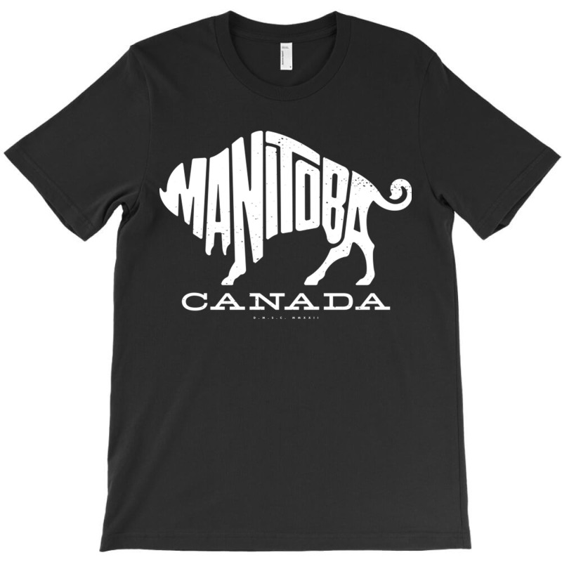 Vintage Manitoba Buffalo With Text White T-shirt | Artistshot