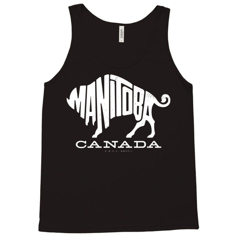 Vintage Manitoba Buffalo With Text White Tank Top | Artistshot