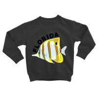 Florida Butterfly Fish, Tropical Coral Marine Animal Toddler Sweatshirt | Artistshot