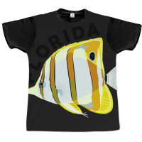 Florida Butterfly Fish, Tropical Coral Marine Animal Graphic T-shirt | Artistshot