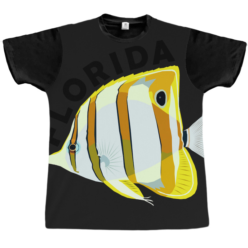 Florida Butterfly Fish, Tropical Coral Marine Animal Graphic T-shirt | Artistshot