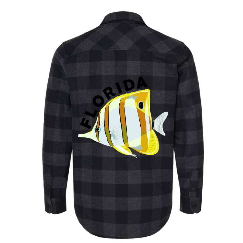 Florida Butterfly Fish, Tropical Coral Marine Animal Flannel Shirt | Artistshot