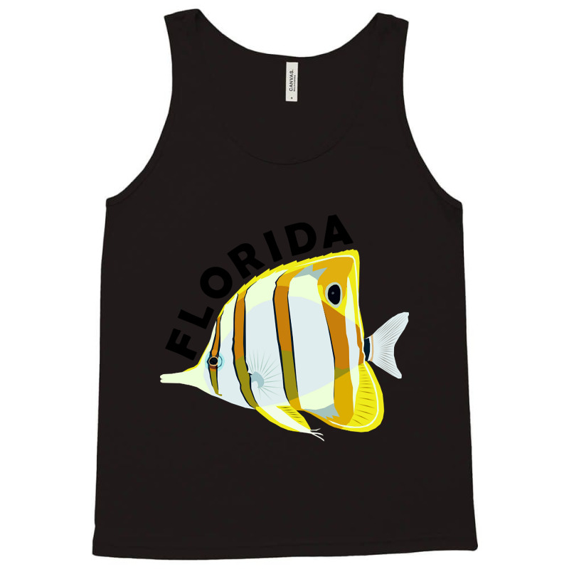 Florida Butterfly Fish, Tropical Coral Marine Animal Tank Top | Artistshot