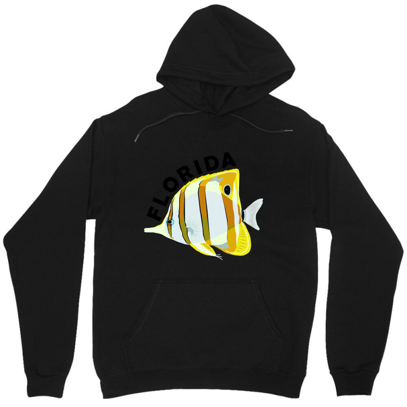 Florida Butterfly Fish, Tropical Coral Marine Animal Unisex Hoodie | Artistshot