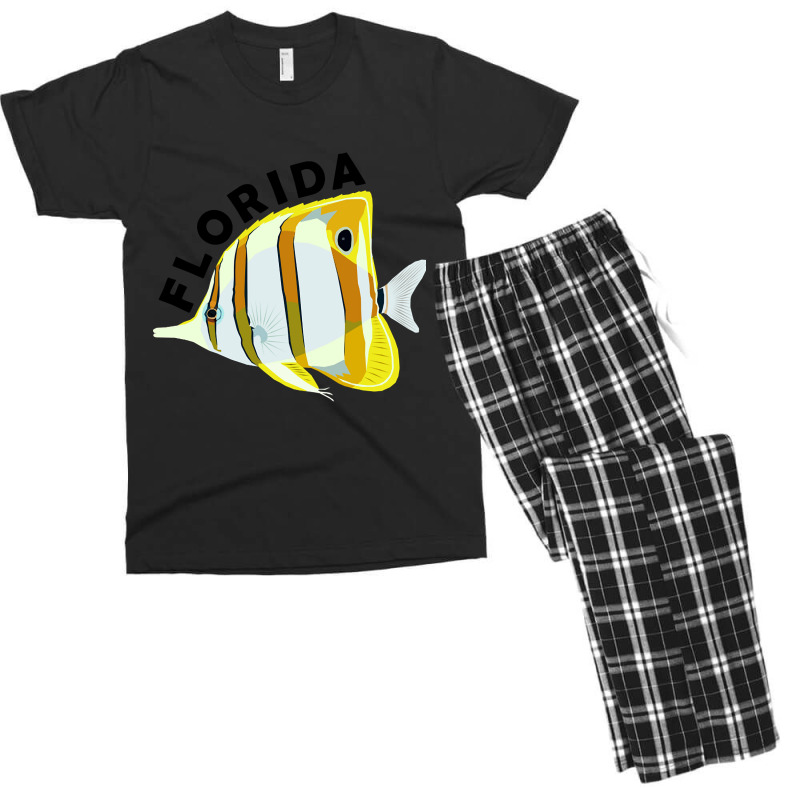 Florida Butterfly Fish, Tropical Coral Marine Animal Men's T-shirt Pajama Set | Artistshot