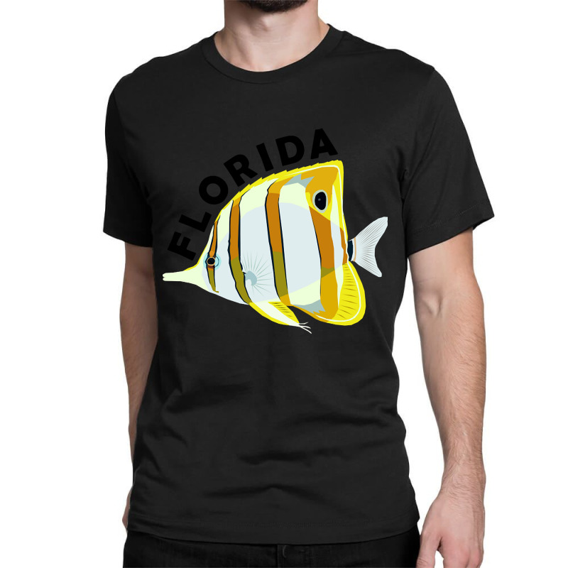 Florida Butterfly Fish, Tropical Coral Marine Animal Classic T-shirt | Artistshot