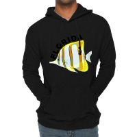 Florida Butterfly Fish, Tropical Coral Marine Animal Lightweight Hoodie | Artistshot