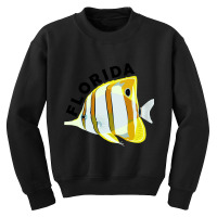 Florida Butterfly Fish, Tropical Coral Marine Animal Youth Sweatshirt | Artistshot