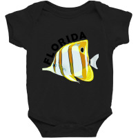 Florida Butterfly Fish, Tropical Coral Marine Animal Baby Bodysuit | Artistshot