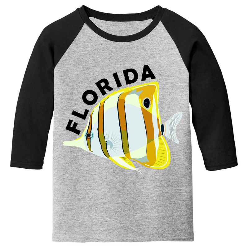 Florida Butterfly Fish, Tropical Coral Marine Animal Youth 3/4 Sleeve | Artistshot