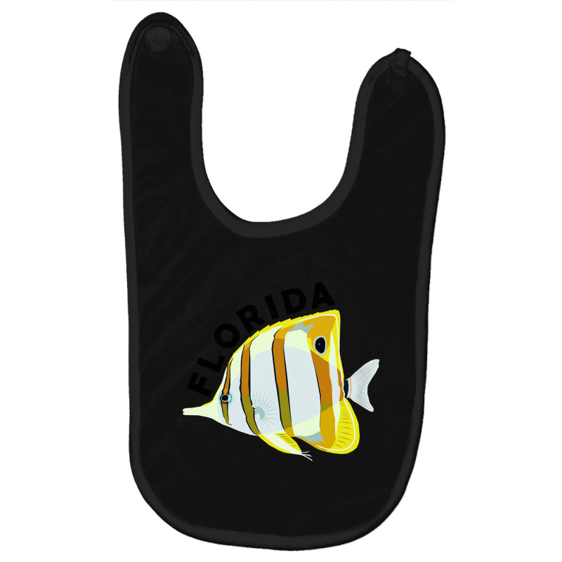 Florida Butterfly Fish, Tropical Coral Marine Animal Baby Bibs | Artistshot