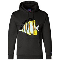 Florida Butterfly Fish, Tropical Coral Marine Animal Champion Hoodie | Artistshot