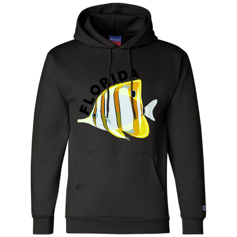 Florida Butterfly Fish, Tropical Coral Marine Animal Champion Hoodie | Artistshot