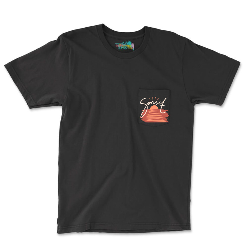 Sunset Pocket T-Shirt by Words Art | Artistshot