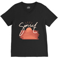 Sunset V-neck Tee | Artistshot