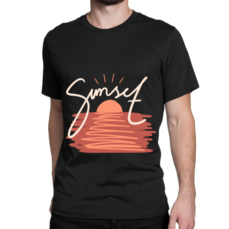 Sunset Classic T-shirt by Words Art | Artistshot