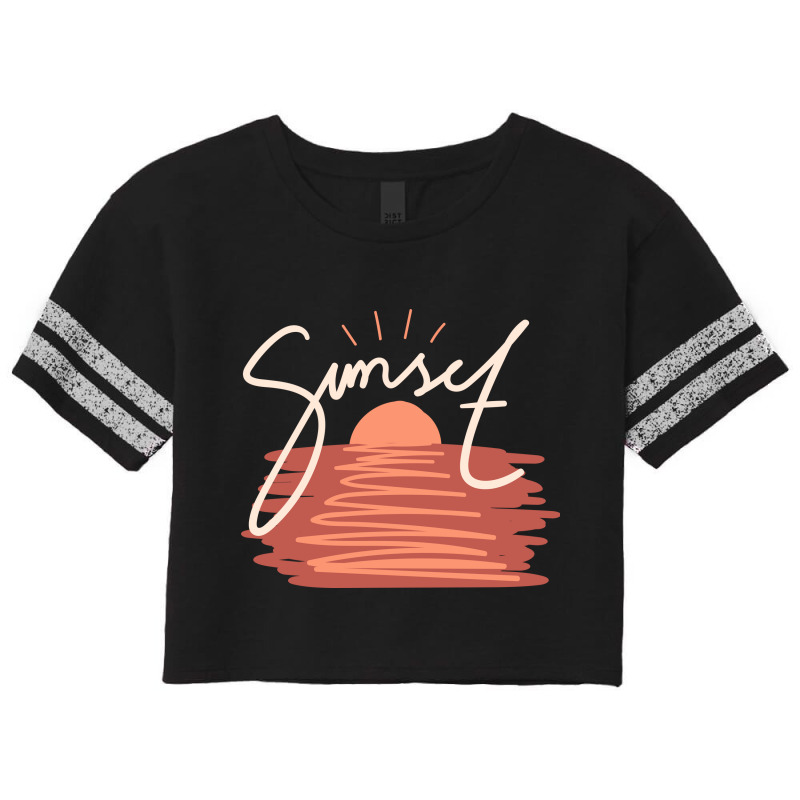 Sunset Scorecard Crop Tee by Words Art | Artistshot