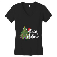 Italian Christmas Tanti Auguri Regalo Ideale Buon Natale Women's V-neck T-shirt | Artistshot