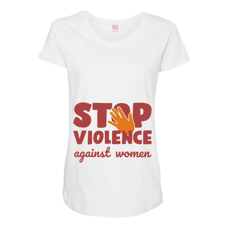 Stop Violence Against Women - International Women's Day Maternity Scoop Neck T-shirt by sheldyrivaldi | Artistshot