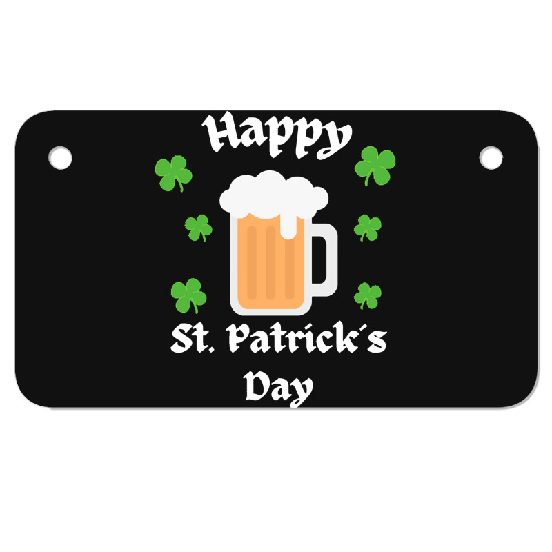 St Patricks Day T  Shirt Happy St Patricks Day Motorcycle License Plate | Artistshot