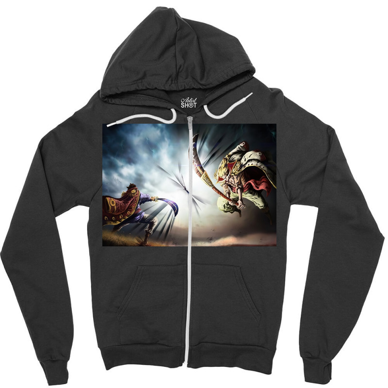 Gold D Roger And Whitebeard Zipper Hoodie | Artistshot