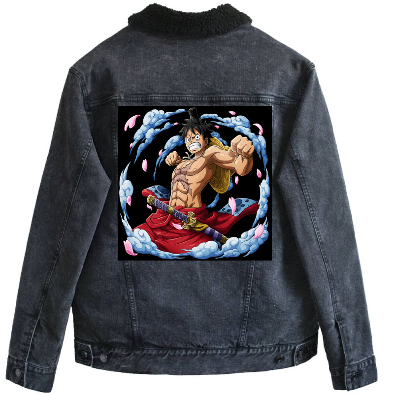 Anime Luffy Unisex Sherpa-lined Denim Jacket | Artistshot