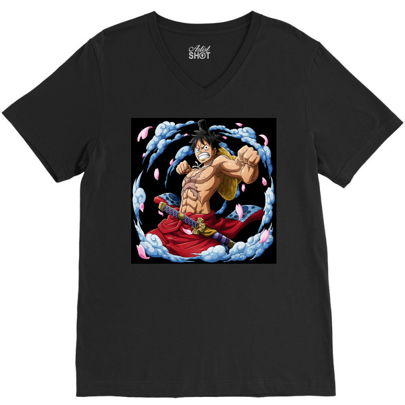 Anime Luffy V-neck Tee | Artistshot