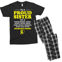 Proud Sister Of An Endometriosis Awareness Warrior Men's T-shirt Pajama Set | Artistshot