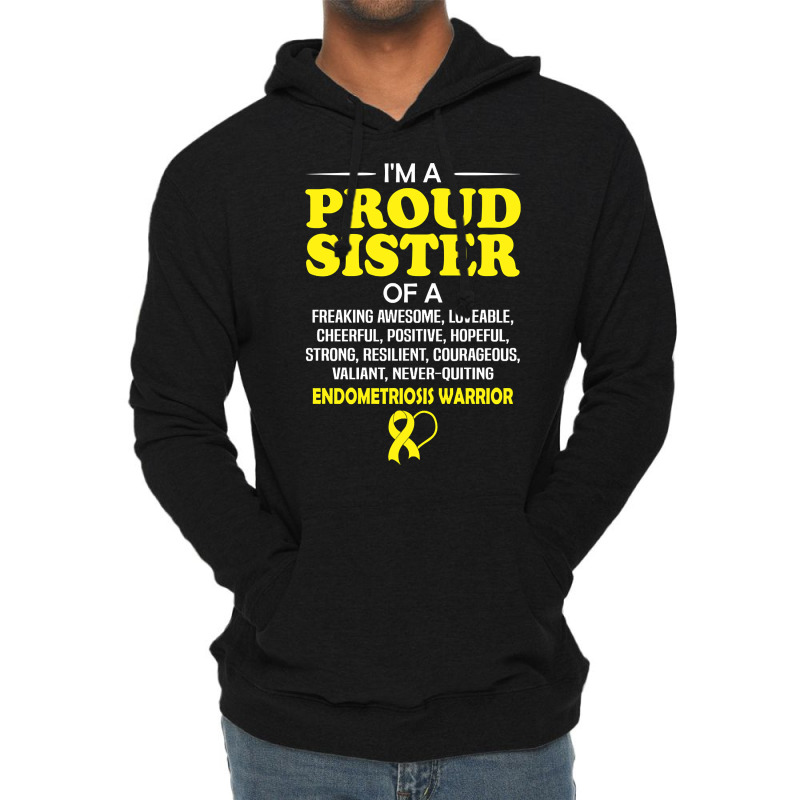 Proud Sister Of An Endometriosis Awareness Warrior Lightweight Hoodie by Jerhogen528 | Artistshot