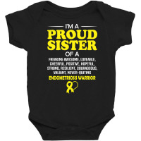 Proud Sister Of An Endometriosis Awareness Warrior Baby Bodysuit | Artistshot