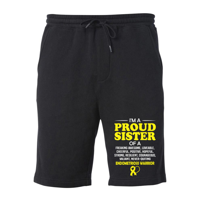 Proud Sister Of An Endometriosis Awareness Warrior Fleece Short by Jerhogen528 | Artistshot