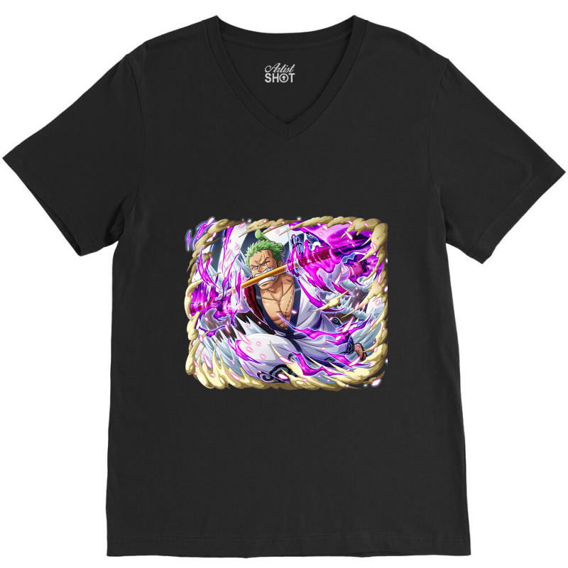 Roronoa Zoro Art V-neck Tee | Artistshot