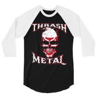 Grim Reaper Thrash Metal Product Music Heavy Metal Design 3/4 Sleeve Shirt | Artistshot