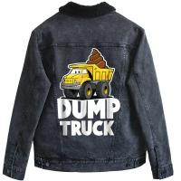 Funny Dump Truck Poop  For Boys Girls And Kids Unisex Sherpa-lined Denim Jacket | Artistshot