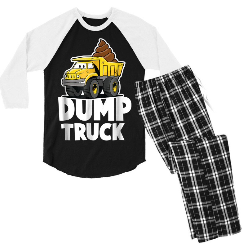 Funny Dump Truck Poop  For Boys Girls And Kids Men's 3/4 Sleeve Pajama Set | Artistshot