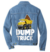 Funny Dump Truck Poop  For Boys Girls And Kids Men Denim Jacket | Artistshot