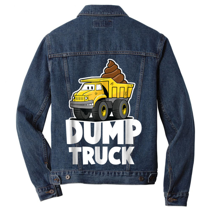 Funny Dump Truck Poop  For Boys Girls And Kids Men Denim Jacket | Artistshot