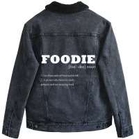 Funny Eating Out Foodie Unisex Sherpa-lined Denim Jacket | Artistshot