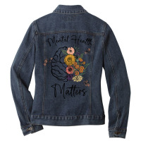 Mental Health Matters Gifts Human Brain Illness Awareness Ladies Denim Jacket | Artistshot