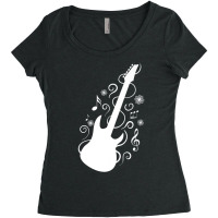 Guitar Music Rock Musical Instrument Women's Triblend Scoop T-shirt | Artistshot