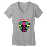 Cool Space Aliens Invasion Illustration Graphic Designs Art Women's V-neck T-shirt | Artistshot