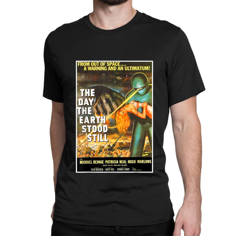 Sci Fi Robot Halloween Earth Invasion Science Fiction Space Classic T-shirt by MindyLeeLucas | Artistshot