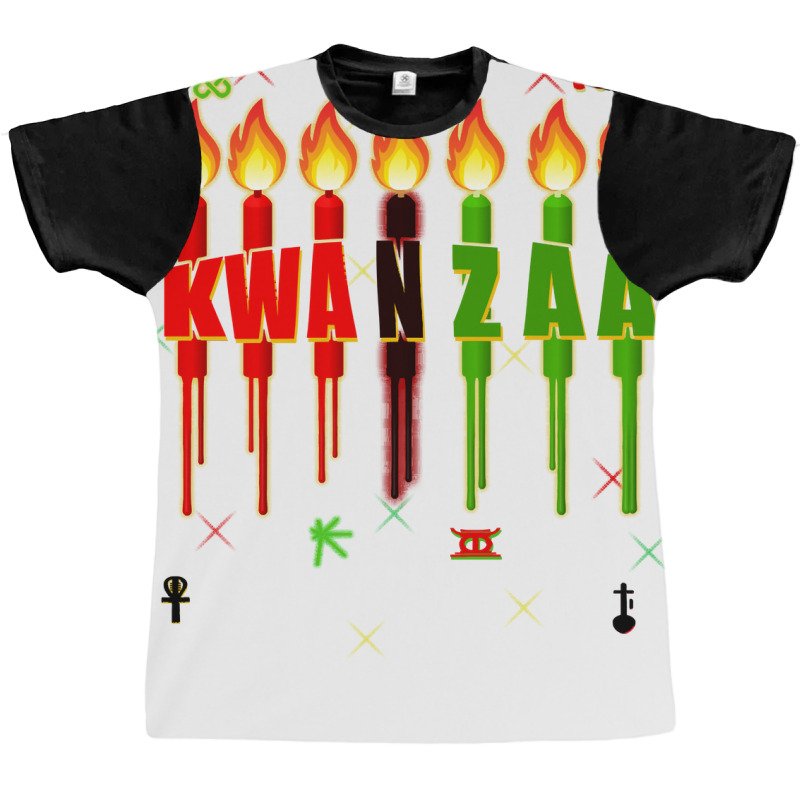 Kwanzaa Kinara Set Dripping Candles Symbols Seven Principles Pullover Graphic T-shirt by kadejahdomenick | Artistshot