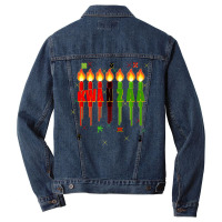 Kwanzaa Kinara Set Dripping Candles Symbols Seven Principles Pullover Men Denim Jacket | Artistshot