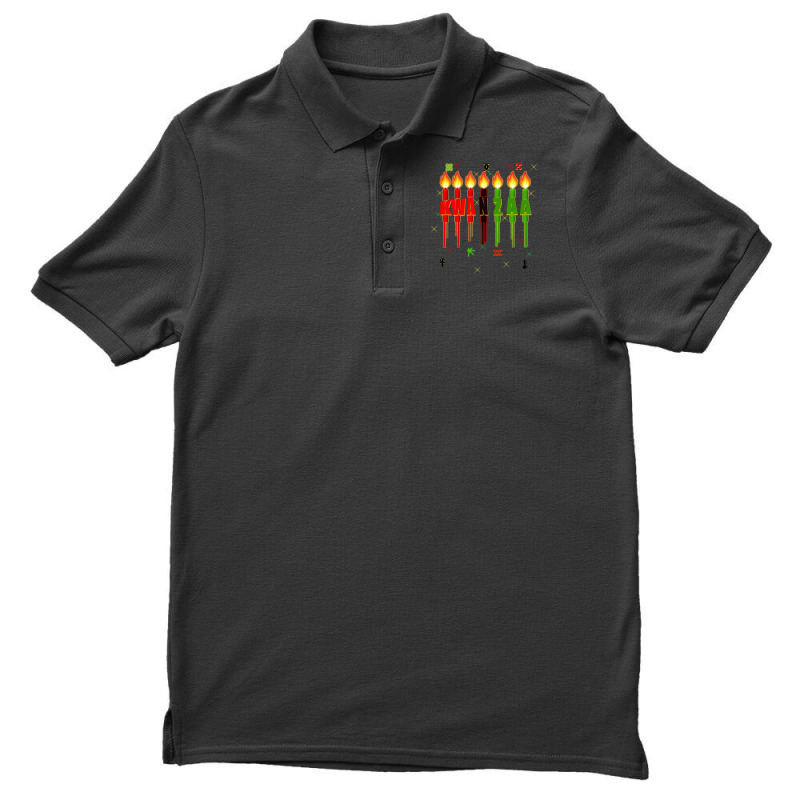 Kwanzaa Kinara Set Dripping Candles Symbols Seven Principles Pullover Men's Polo Shirt by kadejahdomenick | Artistshot