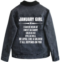 Super January Girl Unisex Sherpa-lined Denim Jacket | Artistshot