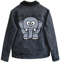 Kids Elephant Unisex Sherpa-lined Denim Jacket | Artistshot