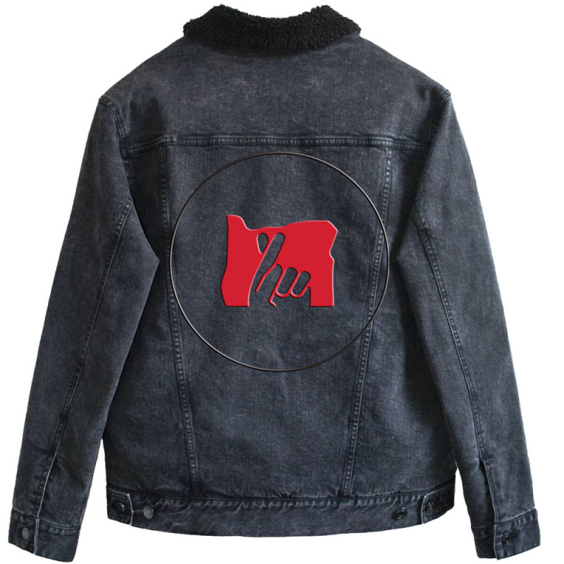 Please Red Unisex Sherpa-lined Denim Jacket | Artistshot