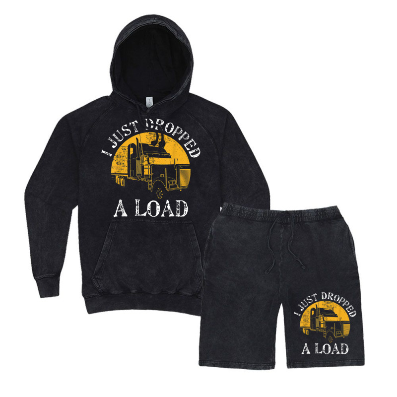 Funny Gift  4 Truck Lorry Drivers Just Dropped A Load Vintage Hoodie And Short Set | Artistshot