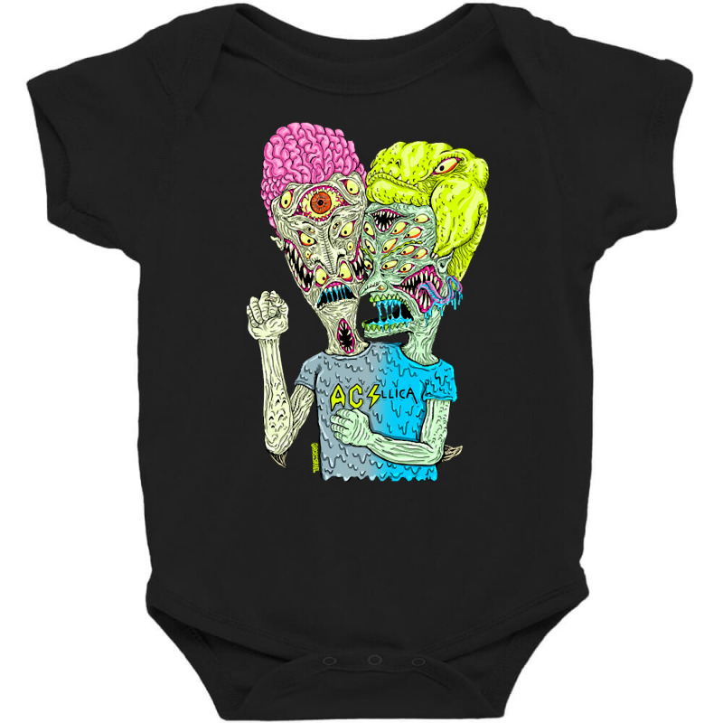 Metal Monsters Baby Bodysuit by bummercaught | Artistshot